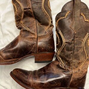 Frye Distressed Brown Western Boots